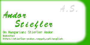 andor stiefler business card